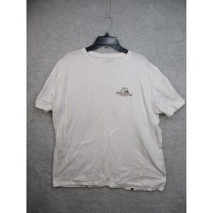 Quiksilver Surf T-Shirt XL White Graphic Logo Tee Since 1969 Regular Fit Cotton